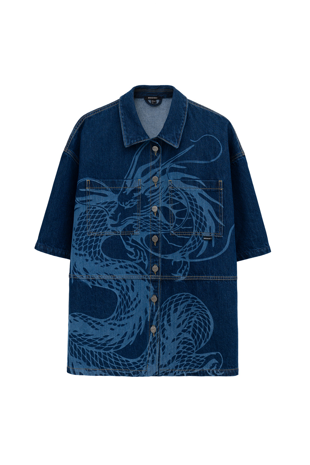 Printed denim shirt - BRUSNIKA. Women clothes