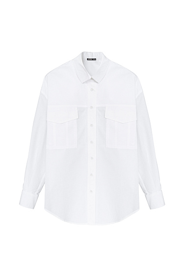 Basic shirt with patch pockets - BRUSNIKA Women Clothes