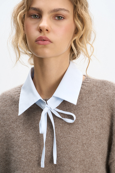 Oversized fox down jumper - BRUSNIKA Women Clothes