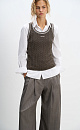 Knitted tank top with braids - BRUSNIKA. Women clothes