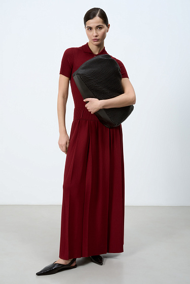 Pleated Maxi Skirt - BRUSNIKA Women Clothes