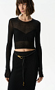 Top with a combined knit - BRUSNIKA. Women clothes