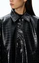 Jacket made of textured eco‑leather - BRUSNIKA. Women clothes