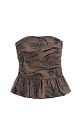 Corset with a peplum and beaded embroidery - BRUSNIKA. Women clothes