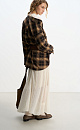 Checkered shirt with tie-dye effect - BRUSNIKA. Women clothes