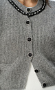 fox down cardigan with accent buttons - BRUSNIKA. Women clothes
