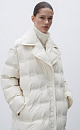 Long down jacket with branded embossing - BRUSNIKA. Women clothes