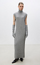 Maxi dress with high collar - BRUSNIKA. Women clothes