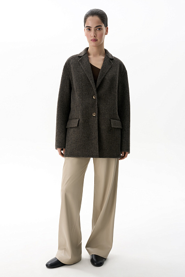 Single-breasted jacket-coat - BRUSNIKA Women Clothes