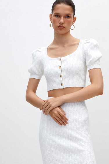 Cotton knit top - BRUSNIKA Women Clothes