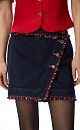 Fringed denim mini skirt - BRUSNIKA. Women clothes