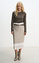 Longsleeve shirt with contrasting cuffs and collar - BRUSNIKA. Women clothes
