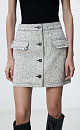 Fringed Mini Skirt - BRUSNIKA. Women clothes