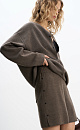 Knitted mini skirt with side closure - BRUSNIKA. Women clothes