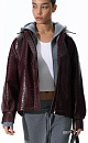 Jacket made of textured eco‑leather - BRUSNIKA. Women clothes