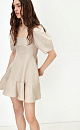 Linen dress with open back - BRUSNIKA. Women clothes