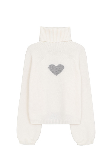Jumper with a heart on the back - BRUSNIKA Women Clothes