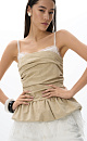Suede corset with a bustle - BRUSNIKA. Women clothes