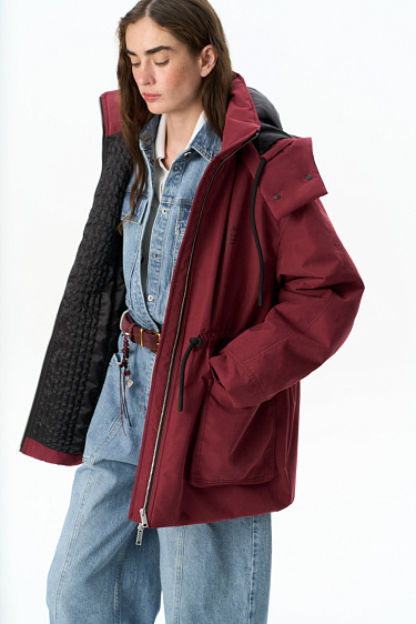 Parka with synthetic filling and an additional collar - BRUSNIKA Women Clothes