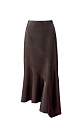 Asymmetrical faux leather skirt - BRUSNIKA. Women clothes