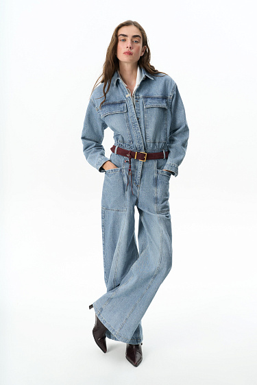 Denim overall with long sleeves - BRUSNIKA Women Clothes