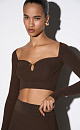 Cut-out top with decorative pin - BRUSNIKA. Women clothes