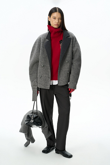wool jacket with a raglan sleeve - BRUSNIKA Women Clothes