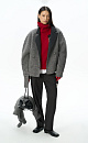 wool jacket with a raglan sleeve - BRUSNIKA. Women clothes