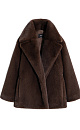 Eco-fur coat with a thin belt - BRUSNIKA. Women clothes