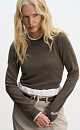 Longsleeve shirt with contrasting cuffs and collar - BRUSNIKA. Women clothes