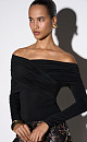 Bodysuit with draped bodice - BRUSNIKA. Women clothes