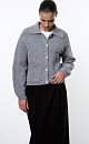 Buttoned knit bomber jacket - BRUSNIKA. Women clothes
