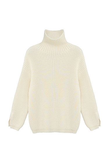 Alpaca jumper with dropped shoulder line - BRUSNIKA Women Clothes