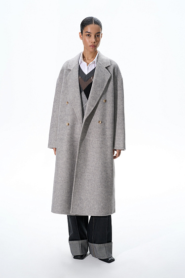 Double-breasted wool coat - BRUSNIKA Women Clothes