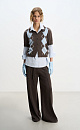 cardigan with an argyle pattern - BRUSNIKA. Women clothes