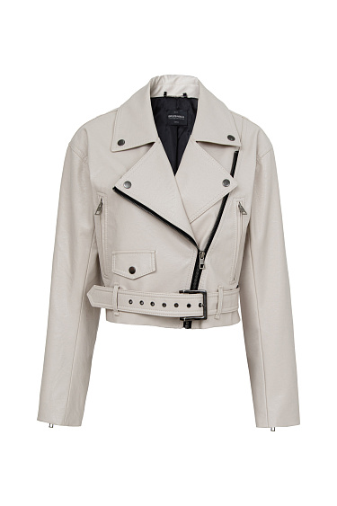 Faux leather biker jacket - BRUSNIKA Women Clothes