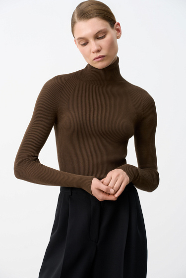 Ribbed knit turtleneck - BRUSNIKA Women Clothes
