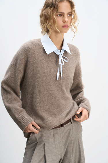 Oversized fox down jumper - BRUSNIKA Women Clothes