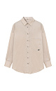Oversized shirt with patch pocket - BRUSNIKA. Women clothes