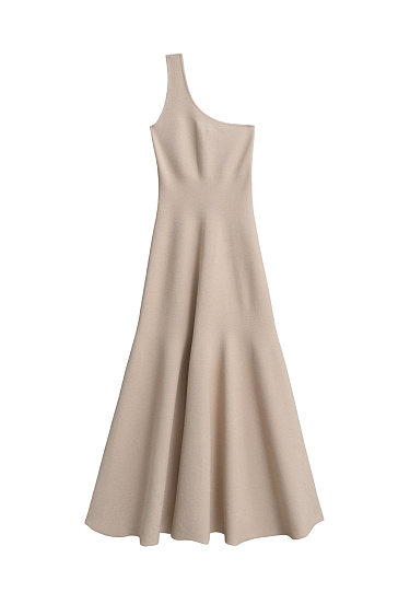 One-shoulder lurex knit dress - BRUSNIKA Women Clothes
