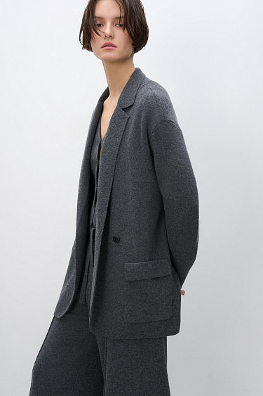 Cashmere-blend knit blazer - BRUSNIKA Women Clothes