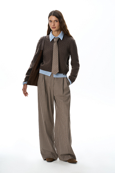 gingham trousers - BRUSNIKA Women Clothes