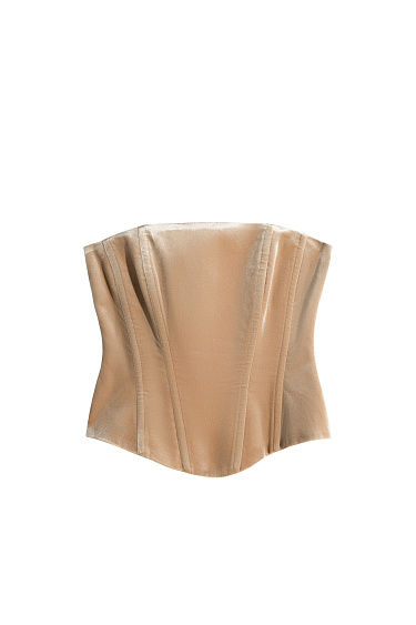 Velvet corset with lacing - BRUSNIKA Women Clothes