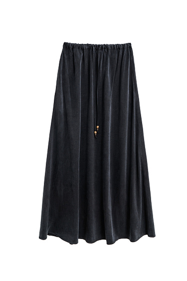 100% viscose maxi skirt with drawstring - BRUSNIKA Women Clothes