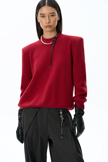 Jumper with shoulder pads - BRUSNIKA Women Clothes