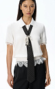 100% cotton polo with lace - BRUSNIKA. Women clothes