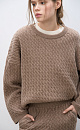 Cable-knit jumper made from 100% extrafine merino wool - BRUSNIKA. Women clothes