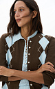 Argyle patterned cardigan - BRUSNIKA. Women clothes