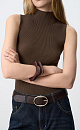 Viscose top with a high collar - BRUSNIKA. Women clothes
