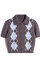 cardigan with an argyle pattern - BRUSNIKA. Women clothes